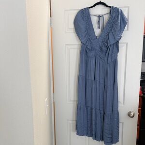Anthropologie Blue Maxi Dress